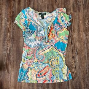 Lauren Ralph Lauren Multicolor Paisley Women's Top